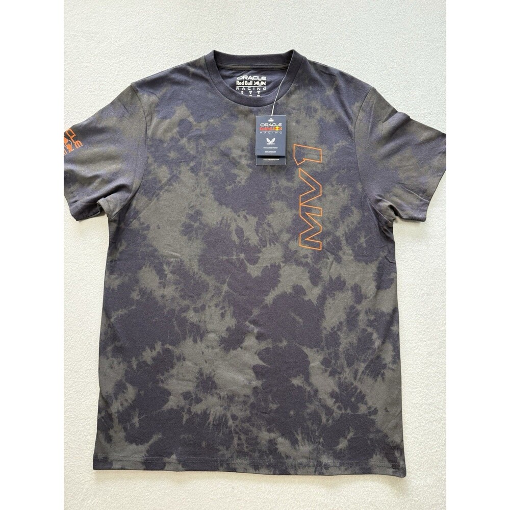Oracle Red Bull Racing Max Verstappen MV1 Tie-Dye T-Shirt Castore Medium NWT